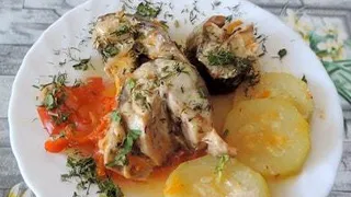Как потушить скумбрию с овощами на сковороде