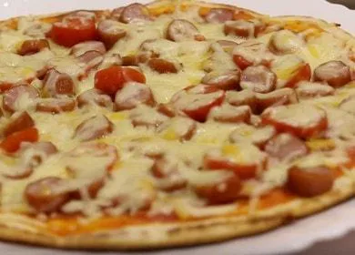 Очень вкусная пицца на сковороде на кефире - экспресс рецепт