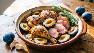 Синяя слива с курицей или свининой: рецепт сочного мяса и ароматного соуса