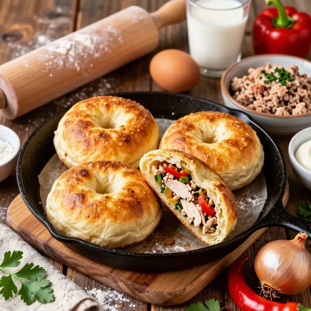 Никаких больше блинов и беляшей. Готовлю пышки с мясом на сметане с яйцом — нежные и очень вкусные